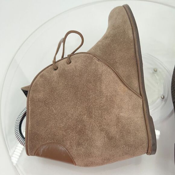 Stuart Weitzman Kalahari Wedge Boot Ankle Bootie Brown Suede Lace Up Size 6.5 - Picture 9 of 16